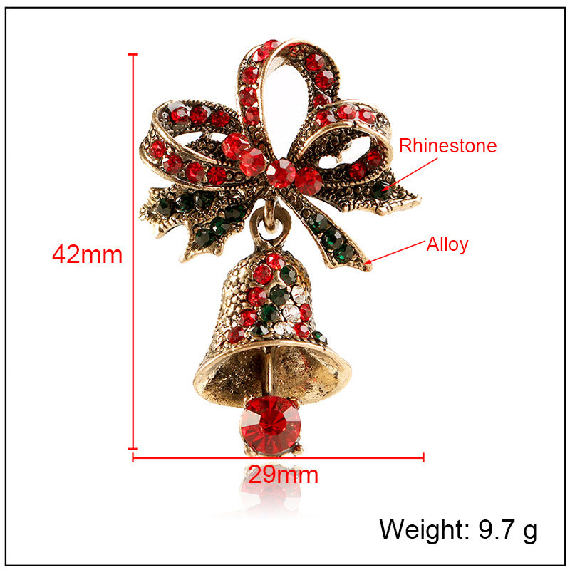 Creative holiday brooch bell brooch