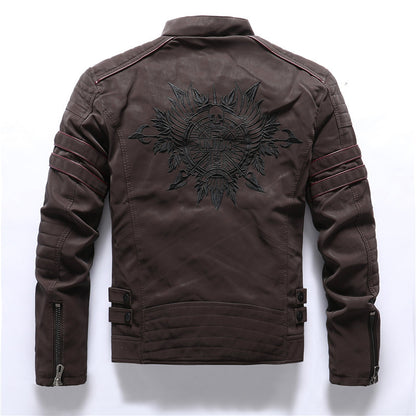 Men Fashion Pu Leather Jackets Coats