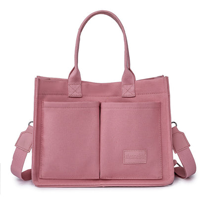 Décontracté quotidien toile fourre-tout sacs à bandoulière femmes maman sac grande capacité messager Multi poche bandoulière Chic sac à main réutilisable