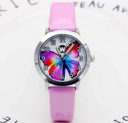 Montres pour enfants montre à Quartz pour écolières filles montre à Quartz mignon coloré cadran papillon montre étanche 