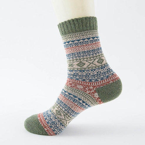 Winter Thick Warm Stripe Wool Socks