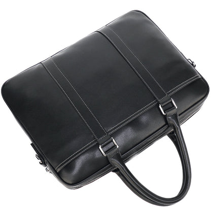 Men's leather portable briefcase file package