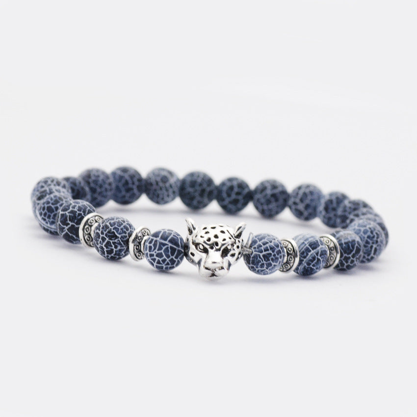 Natural Stone Owl Head Yoga Bracelet