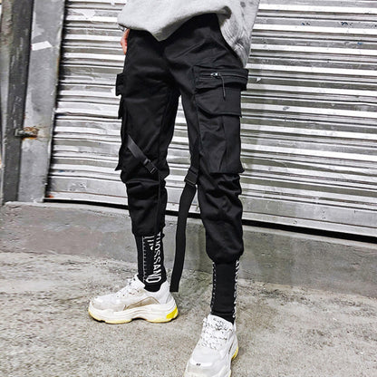 Korean fashion pants, leisure pants, nine-minute pants, men\'s fashion pants, loose leggings, students\'straight-bottomed ins pants