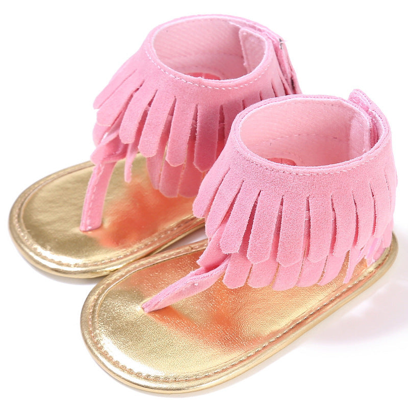 Summer Children's Sandals - Retro Tassel Flannel Baby Sandals