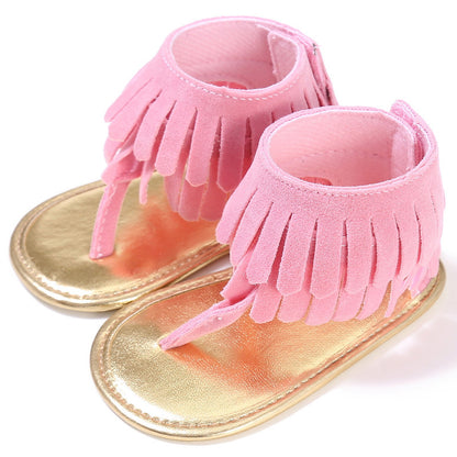 Summer Children's Sandals - Retro Tassel Flannel Baby Sandals