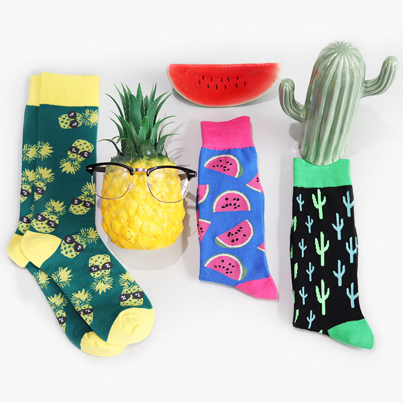 Chaussettes Cactus pour hommes, chaussettes créatives en coton pour Couple, chaussettes en coton