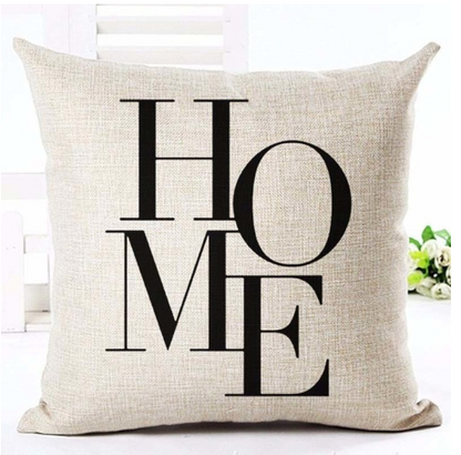 Letter black and white home pillowcase