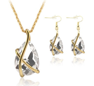 Europe and the United States Cross-Border Jewelry Set - Pendant Necklace and Earrings