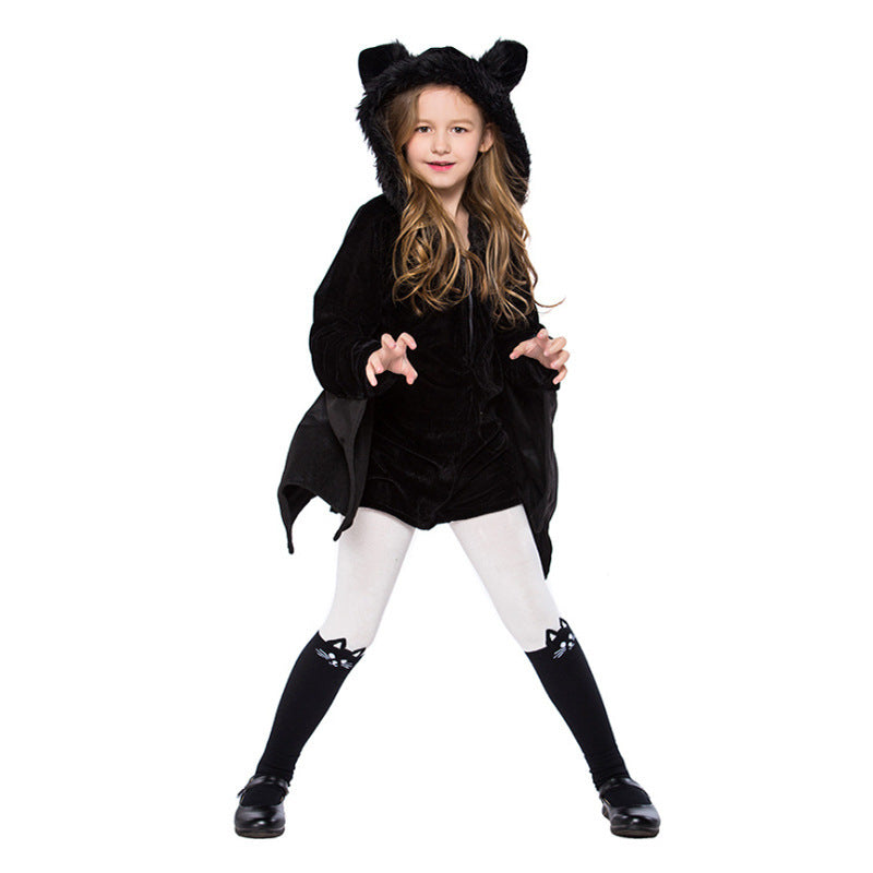 Costume d'Halloween pour enfants Costumes de cosplay chauve-souris noire
