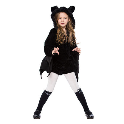 Costume d'Halloween pour enfants Costumes de cosplay chauve-souris noire
