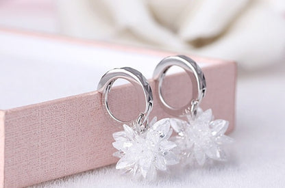 New fashion pure beauty ice 925 silver earrings hypoallergenic non-fading earrings