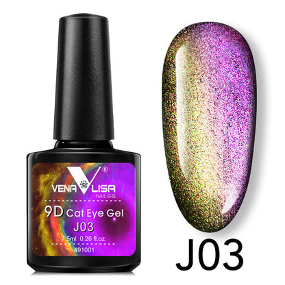 Venalisa 9D Gellack Cat Eye Magic Chameleon Gellack Nagelmanikyr Galaxy Starry Magnetic Multicolor 5ml Nagellack