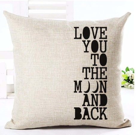 Letter black and white home pillowcase