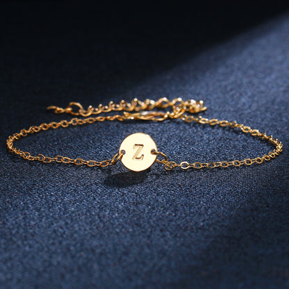 Modesmycken Justerbara Guldfärgade Legering Bokstav Armband Armband För Män Kvinnor Flickor Charm Armband Fest Bileklik Pulseiras