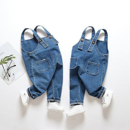 Children's denim overalls