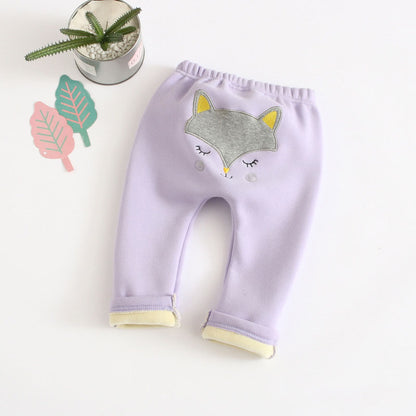 Children plus velvet padded pants