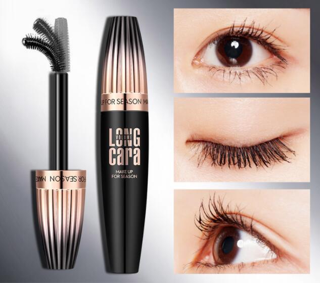 Makeup Eyelash Mascara Ögonfransar Makeup 4D Silk Fiber Lash Mascara Ny Long Curling Black Waterproof Fiber Mascara