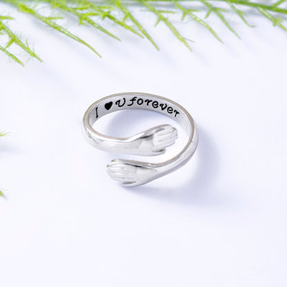 Adjustable I Love You Forever Hug Rings For Women Men