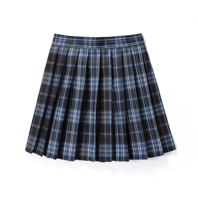 Professional Wear King Half-Length Uniform Pleated Skirt - Polyester Fiber (Multiple Sizes, Fresh Sweet, Cute Style)