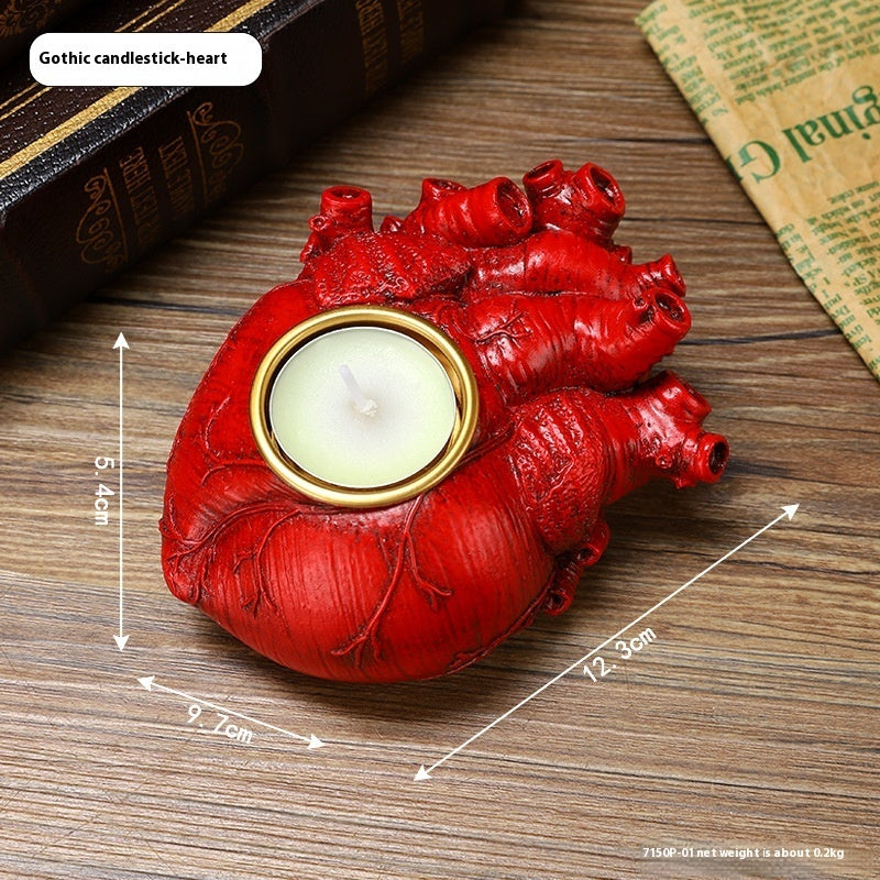 Halloween Heart Candlestick Decoration Horror Decoration Props