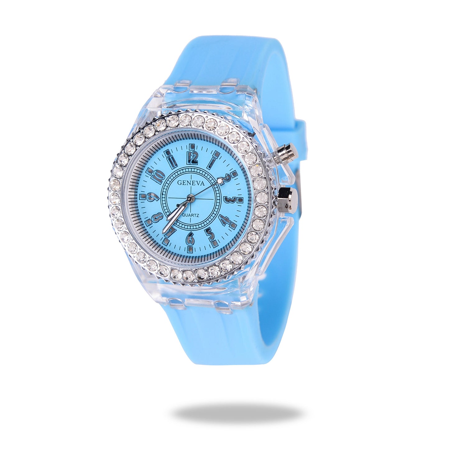 LED montres lumineuses genève femmes montre à Quartz femmes dames Bracelet en Silicone montres