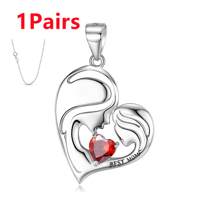 S925 Sterling Silver Best Mom Necklace Mother's Day Series Necklace