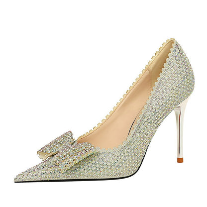 Women's Princess Wedding Shoes - Rhinestone Stiletto Heels