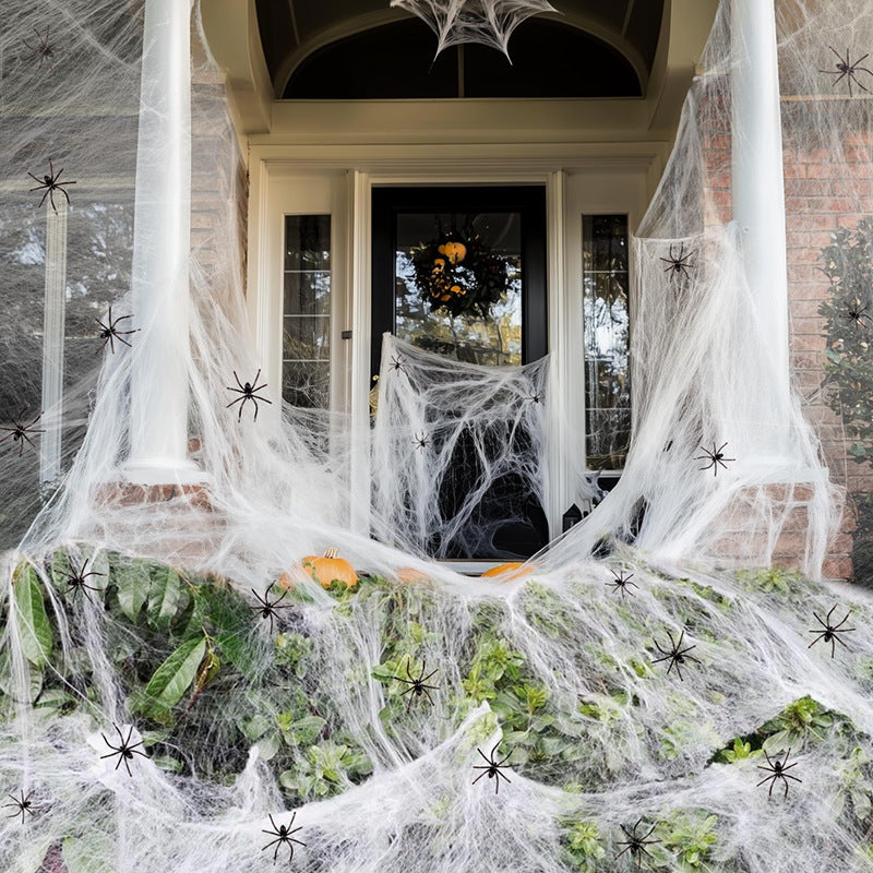 Halloween Decoration Cotton Spider Web Atmosphere Layout Props