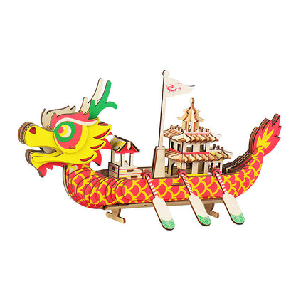 Dragon Boat Festival Series Wooden 3D Puzzles