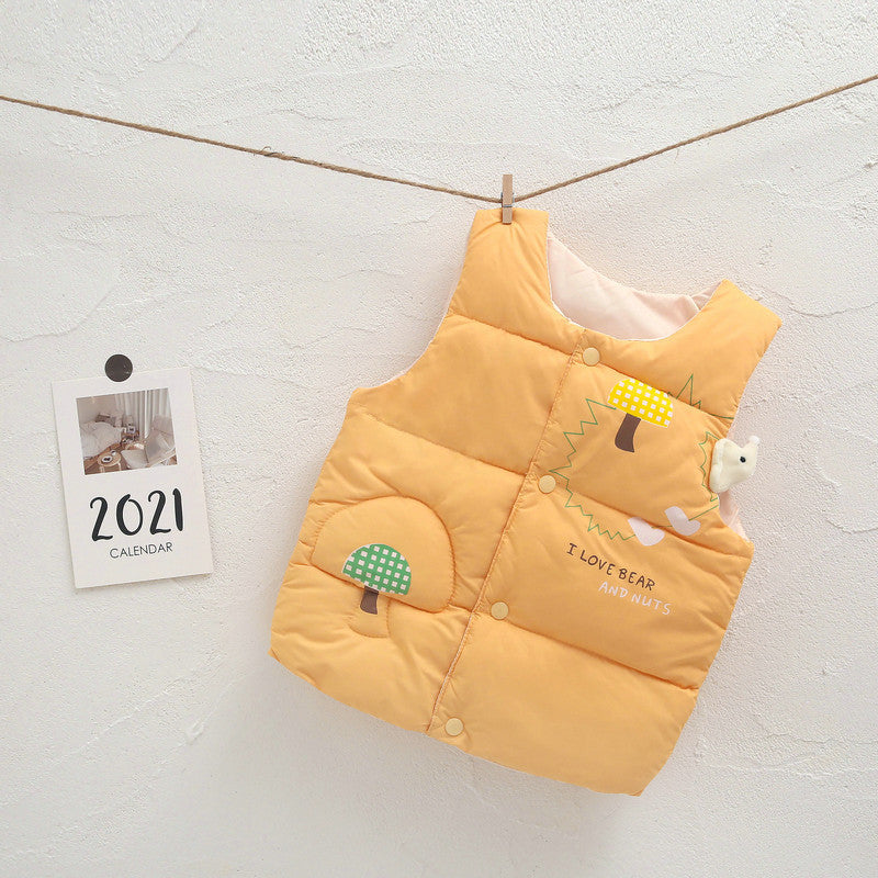 Gilet en coton pour enfants, vente en gros, vêtements pour hommes et femmes, gilet en coton pour bébés