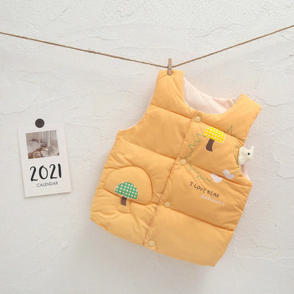 Gilet en coton pour enfants, vente en gros, vêtements pour hommes et femmes, gilet en coton pour bébés