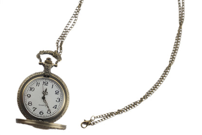 Vintage Necklace Quartz Pocket Watch for Men and Women Chain Watch