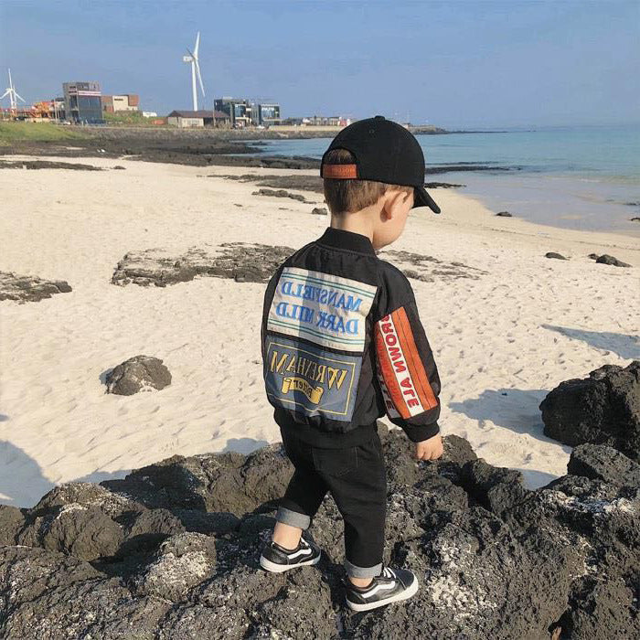 Boys Coat Children's PU Jacket Fashion Kid Outwear Casual Motorcycle Jacket Leather Kids Coat Black