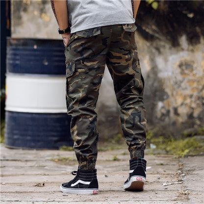 Herrmode Streetwear Byxor Herr Jogger Camo Harem Byxor Street Style Ungdom Casual Camouflage Slim Fit Ankelbyxor Man