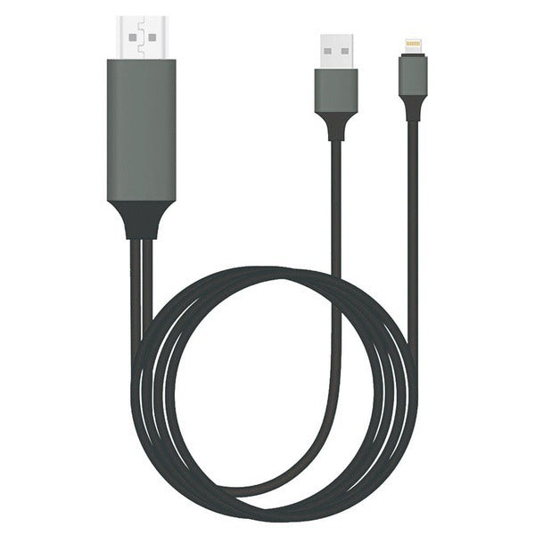 USB 1080P 2M 8 stift till HDMI TV AV-adapterkabel för iPhone 5 6 6S 7 7 Plus