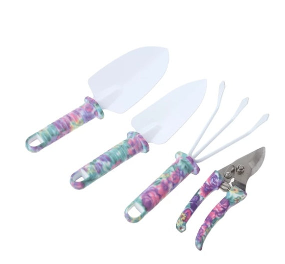 Ensemble d'outils de jardin de Camouflage, pelle de greffage, râteau, ciseaux en acier inoxydable, bouteille de pulvérisation, Kit d'outils de jardin