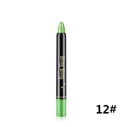 Pearlescent Silkworm Eyeshadow Pen Varaktig Vattentät och inte blommande Glänsande Pearlescent Gel Pen 15 färger ögonskuggspenna