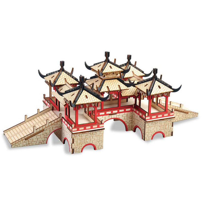 Wooden puzzles of ancient buildings