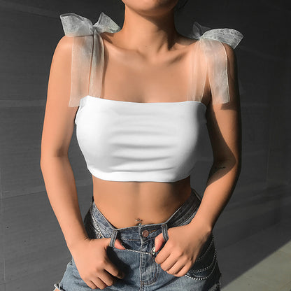 TRANSPARENT BANDREM TANK TOP