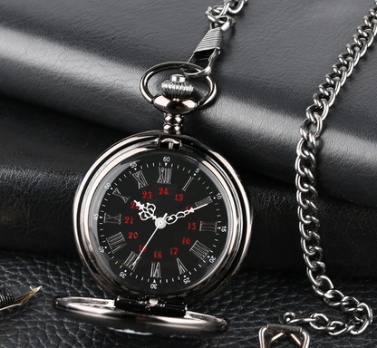 "I LOVE YOU FOREVER" POCKET CHAIN WATCH