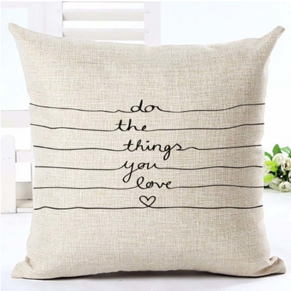 Letter black and white home pillowcase