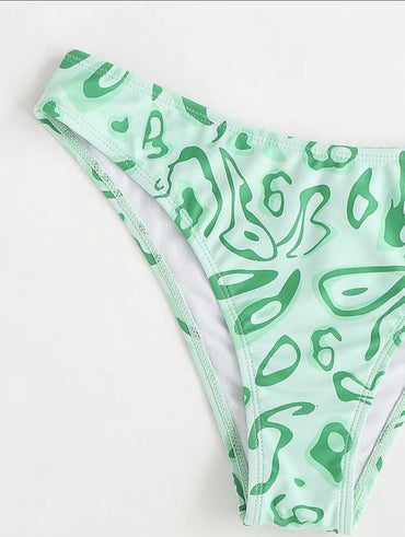 Bandeau-bikini med sexig split