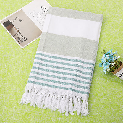 Cotton striped beach towel 100x180cm