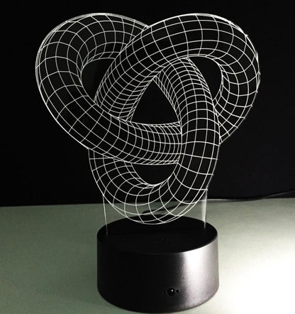 Kno 2 - 3D Optisk illusion LED-lampa Hologramm