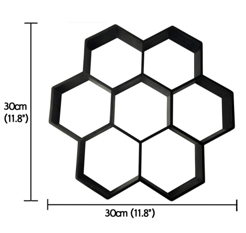 Ultralätt gör-det-själv trädgårdsbeläggningsform hexagonal snygg form