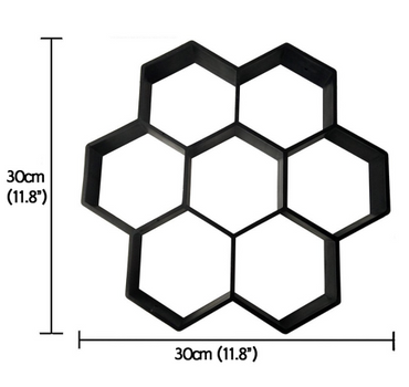 Ultralight diy garden paving mould hexagonal fancy mould