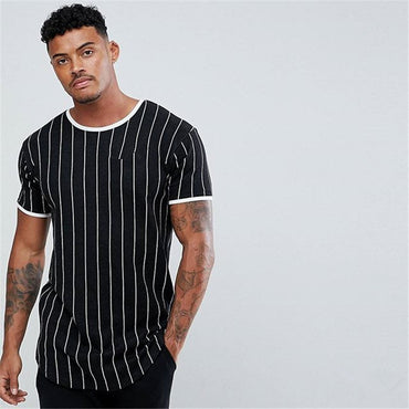 T-shirt men's striped print T-shirt