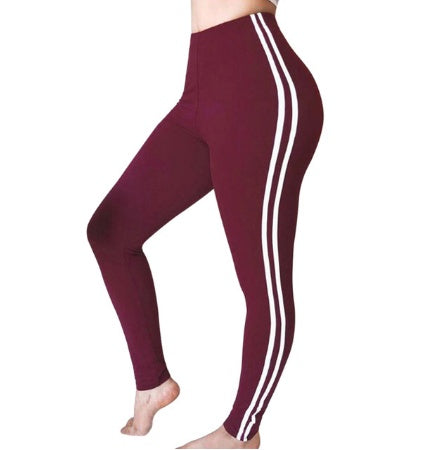 Leggings de sport à coupe de couleur assortie à la mode pour femmes