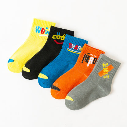 CUHK Children's Socks Cute Cartoon Cotton Socks Student Socks